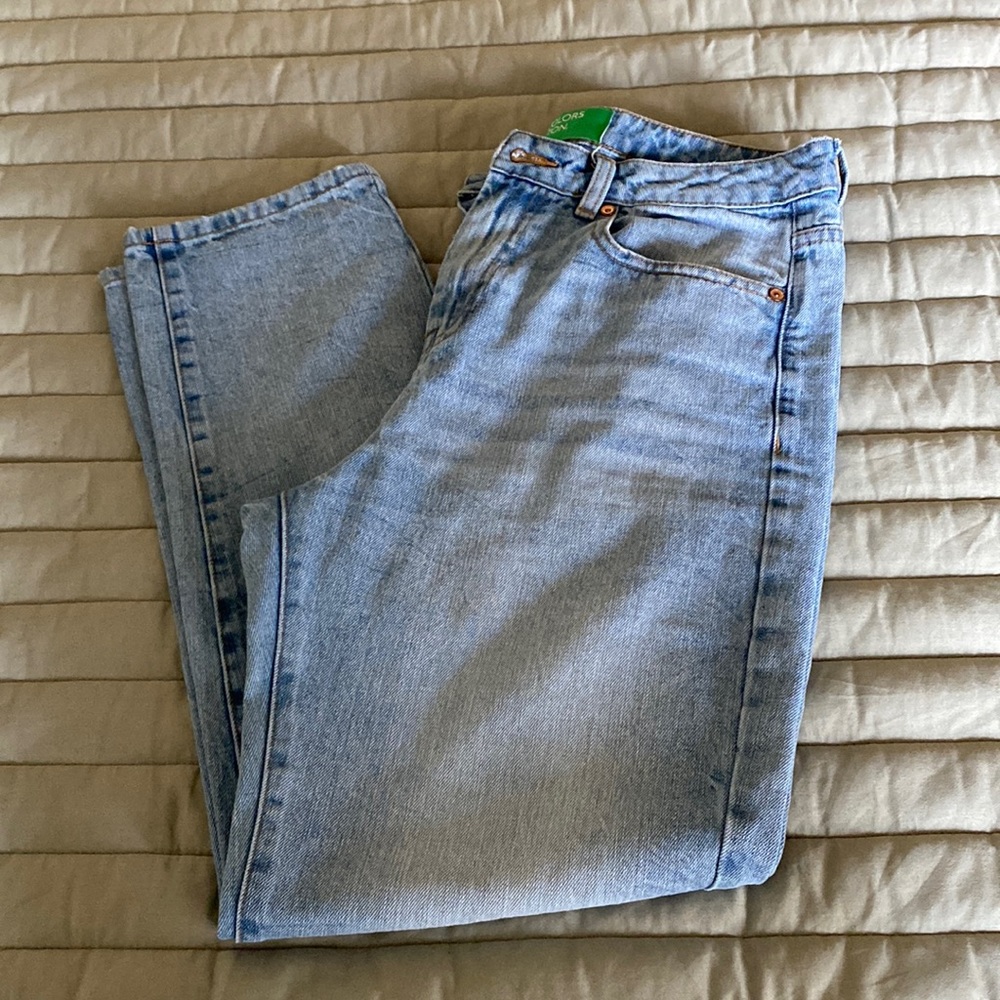 Light blue straight leg jeans